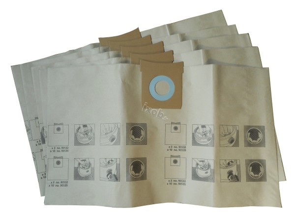 Lote de 5 bolsas de aspiradora AQUAVAC 6600 P