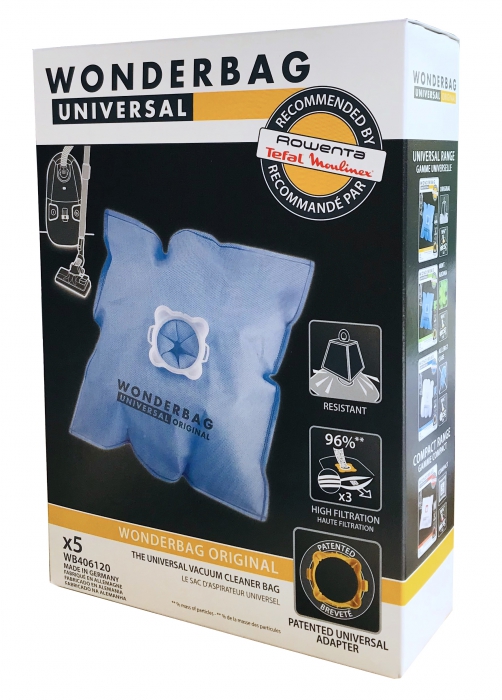 Lote de 5 bolsas originales WONDERBAG para aspiradora UNIVERSAL ORIGINAL