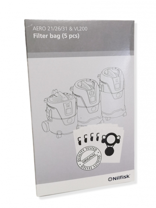 Lote de 4 bolsas originales NILFISK para aspiradora ALTO AERO 26-21 PC