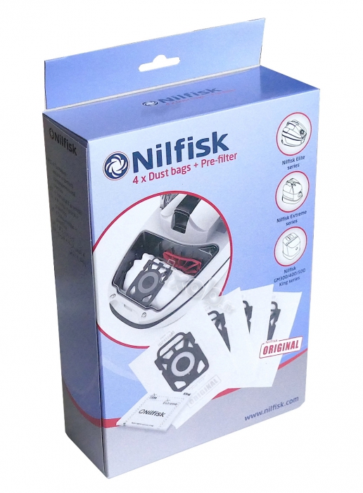 Lote de 4 bolsas originales NILFISK para aspiradora ELITE